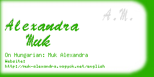 alexandra muk business card